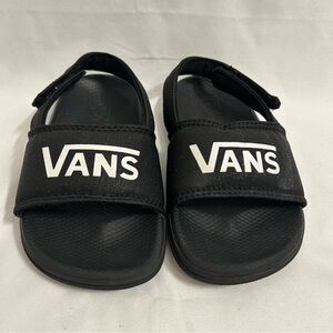 Vans Black La Costa Toddler Slides Size 7